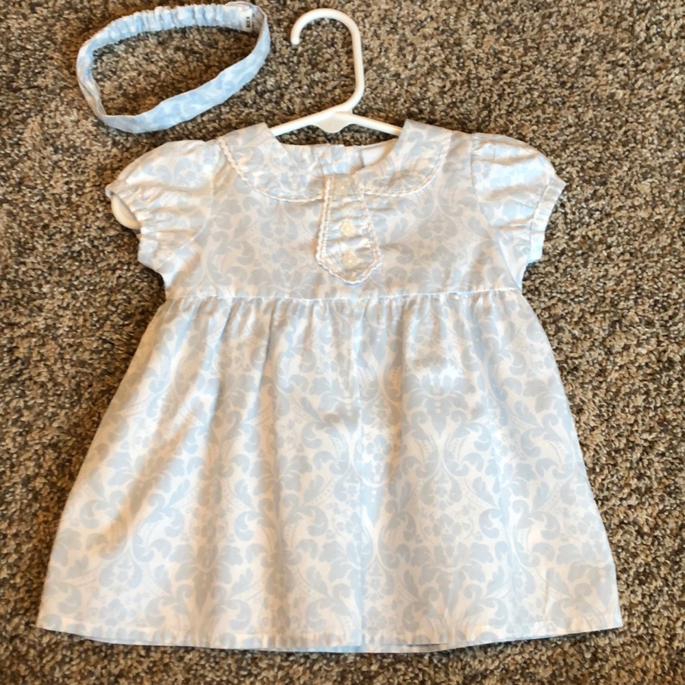 🔥 0-3 month dress with matching headband